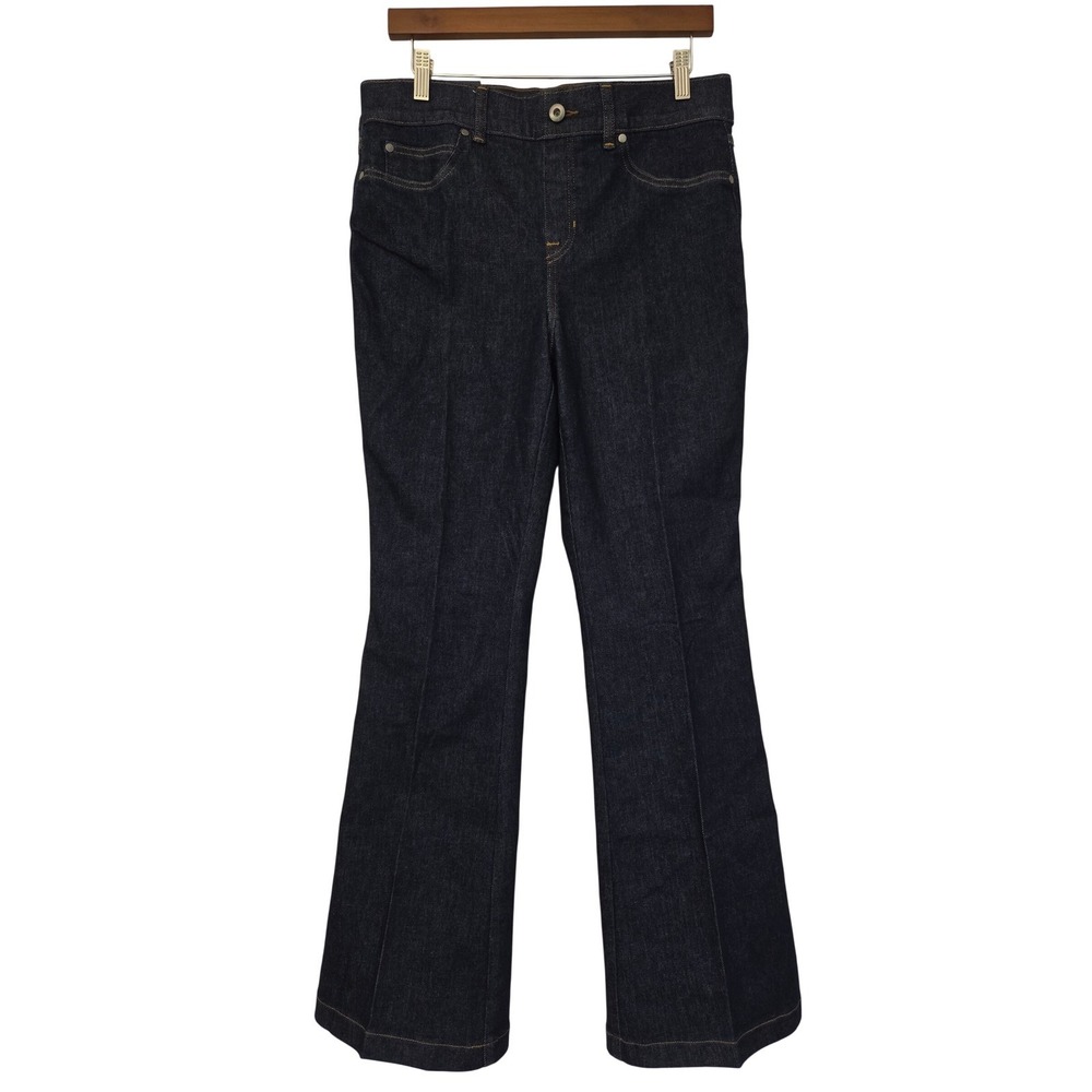 SPANXshape EveryWear Pull-On Flare Jeans Raw Indigo Women XL NWT $138 21266Q